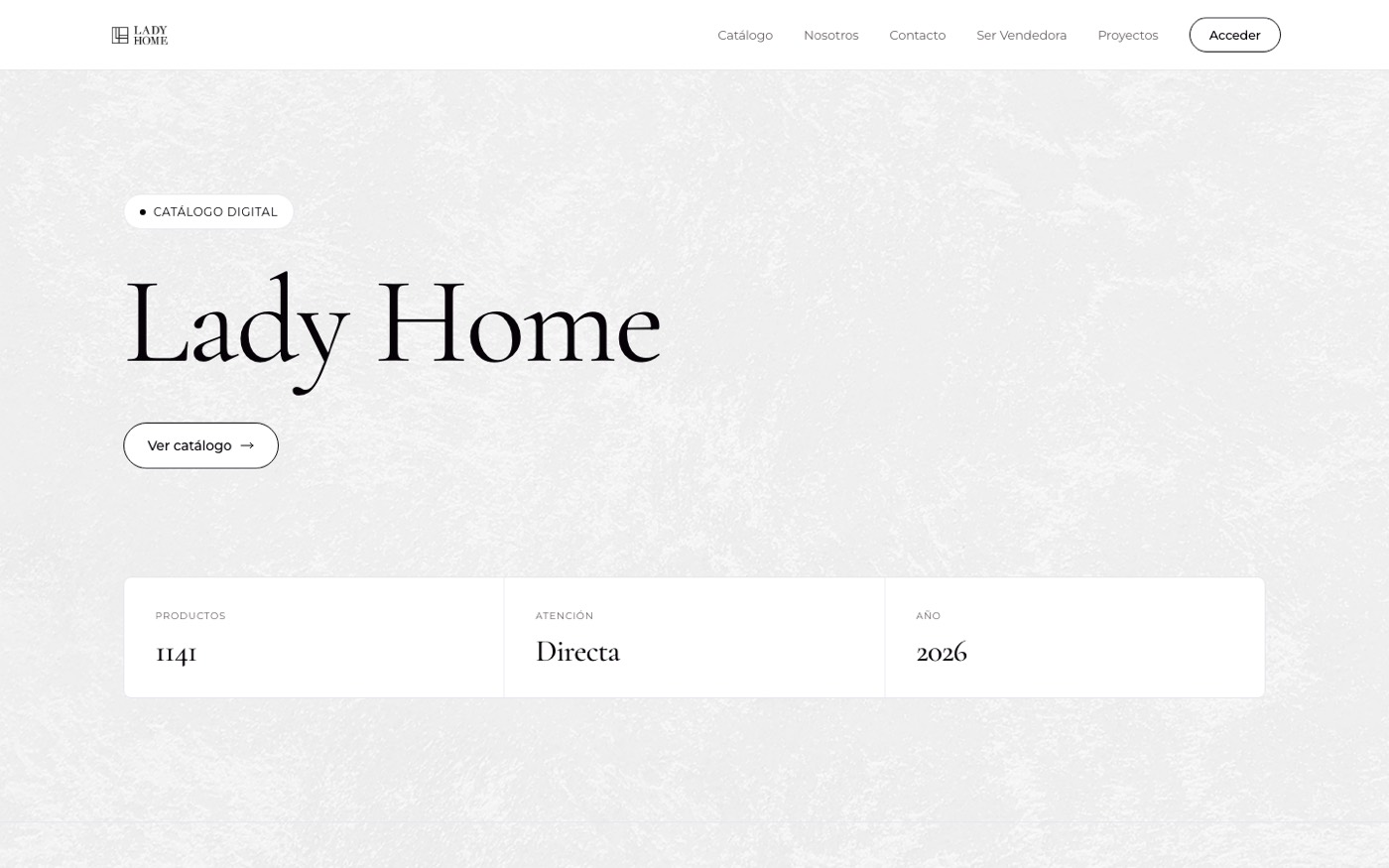 Captura del sitio de Lady Home